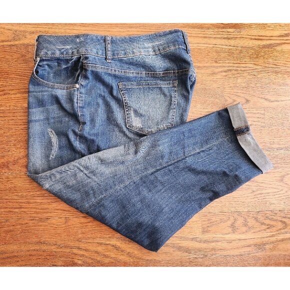 Lane Bryant Stretch Distressed Jean Whiskering Fading– Sz 20 NWOT - Picture 7 of 8